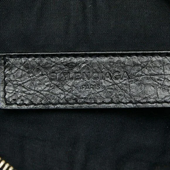 Balenciaga Classic Clip M Clutch Bag Pouch Black Leather - Picture 7 of 9